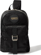 GUCCI - Off the Grid Leather-Trimmed Monogrammed ECONYL Canvas Sling Backpack