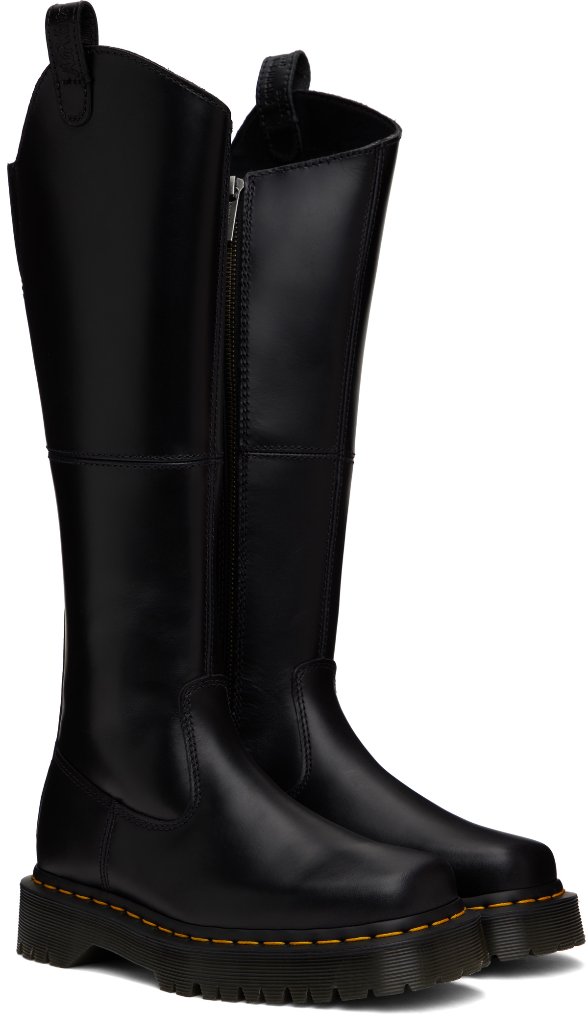 Dr. Martens Black Amaayah Knee High Leather Tall Boots