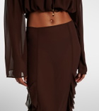 Bananhot Ora ruffled maxi skirt