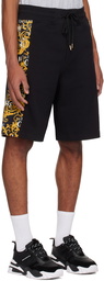 Versace Jeans Couture Black & Yellow Paneled Shorts