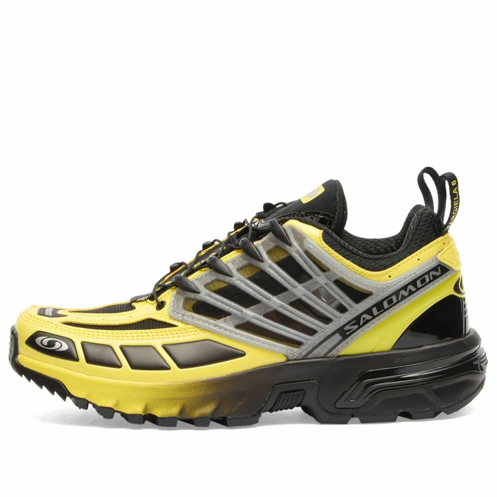 Photo: MM6 Maison Margiela Women's x Salomon ACS Pro 3 Sneakers in Black/Blazing Yellow/Silver