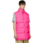 Kenzo Pink Down Elongated Puffer Jacket