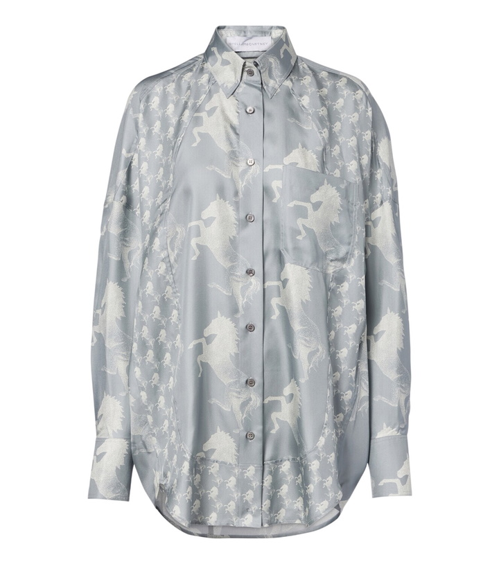 Photo: Stella McCartney Printed silk satin shirt