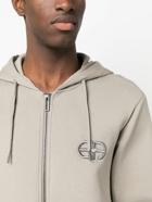 EMPORIO ARMANI - Logo Zipped Hoodie