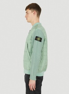 Compass Patch Bomber Jacket in Green