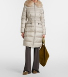 Moncler Boedic shearling-trimmed down coat