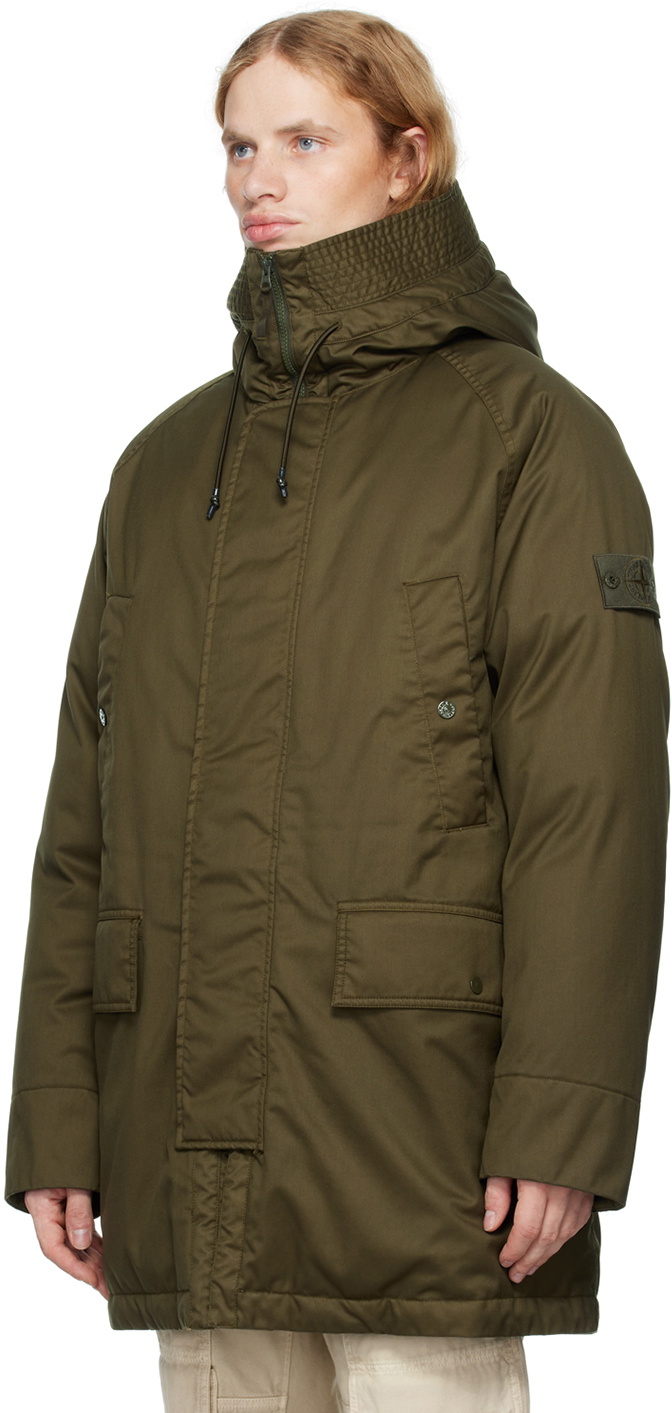 Stone Island Khaki Ghost Real Down Jacket Stone Island