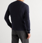 Loro Piana - Cable-Knit Baby Cashmere Sweater - Blue