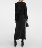 Noir Kei Ninomiya Ruffled asymmetric wool sweater