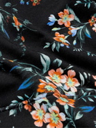 ERDEM - Floral-Print Cotton-Jersey Hoodie - Black
