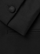 Mr P. - Double Breast Wool Tuxedo Jacket - Black