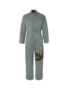 ENFANTS RICHES DÉPRIMÉS - Assemblage Appliquéd Printed Cotton Jumpsuit - Blue