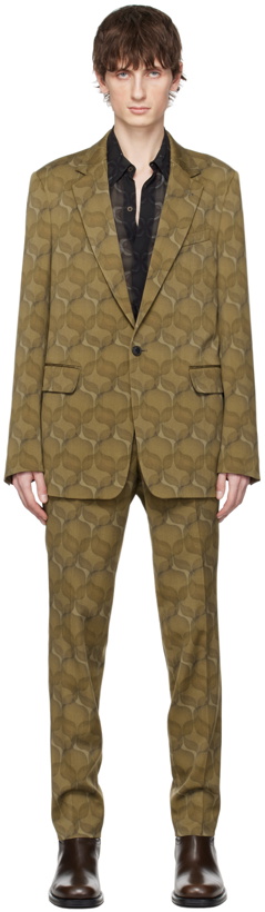 Photo: Dries Van Noten Khaki Graphic Suit