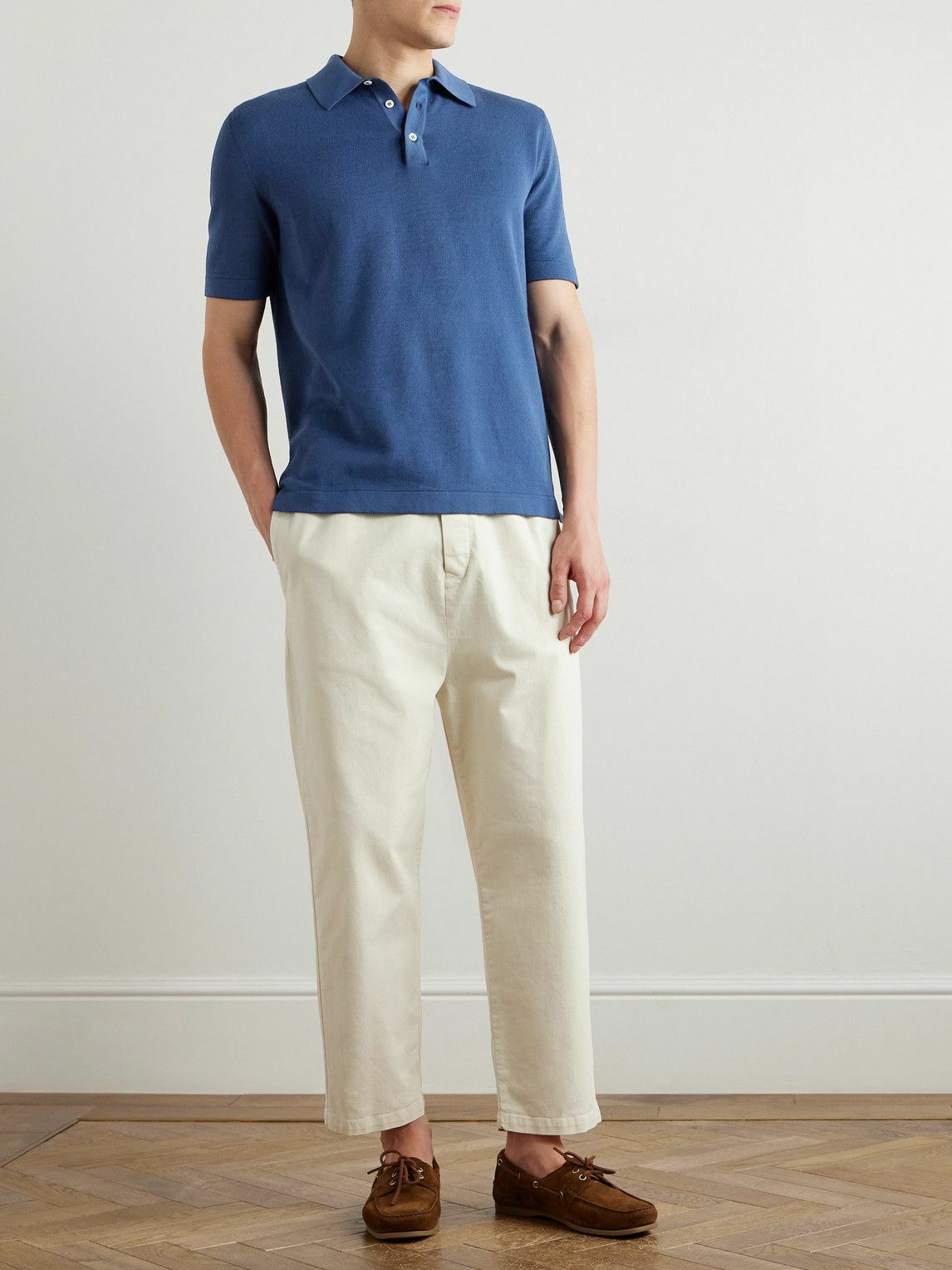 Anderson & Sheppard - Organic Cotton Polo Shirt - Blue