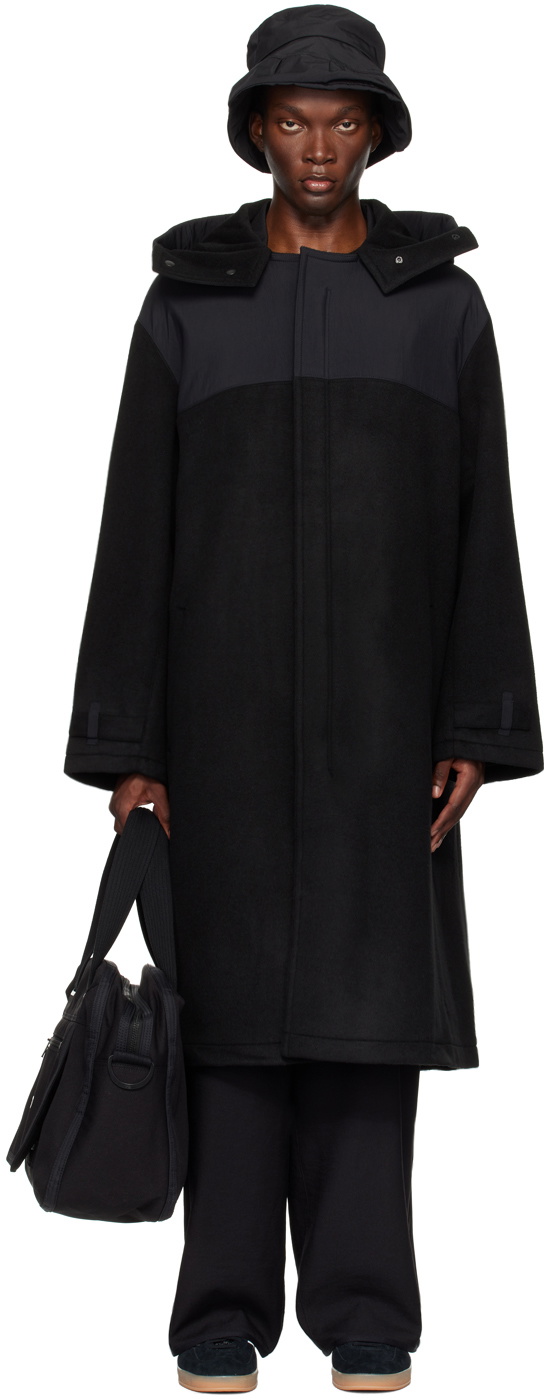 Y-3 Black Paneled Coat