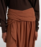 Jacques Wei Draped asymmetric maxi skirt