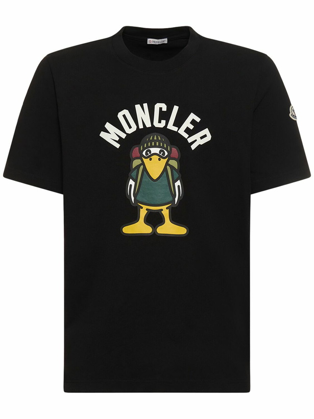 Photo: MONCLER - Logo Cotton Jersey T-shirt