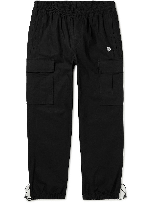 Photo: Billionaire Boys Club - Straight-Leg Logo-Appliquéd Cotton-Ripstop Cargo Trousers - Black