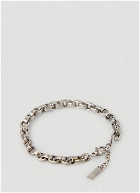 Ridged Cable Link Bracelet in Silver