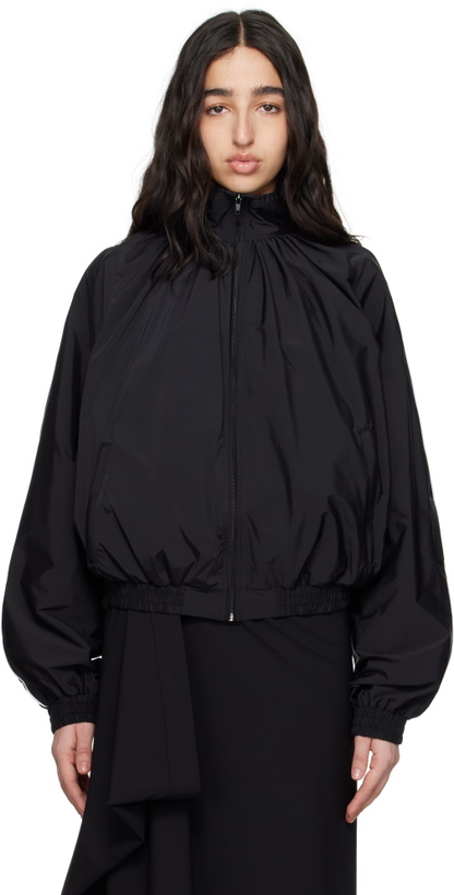 Photo: ALAINPAUL Black Gathered Neck Track Jacket