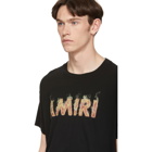 Amiri Black Flame Logo T-Shirt