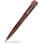 Montblanc - Rouge et Noir Serpent Marbled Resin and Steel Ballpoint Pen - Black