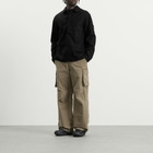 Stone Island Men's Ghost Wool Nylon Flannel Overshirt in Black