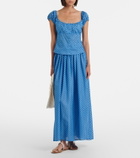 Montce Millie plaid cotton maxi skirt