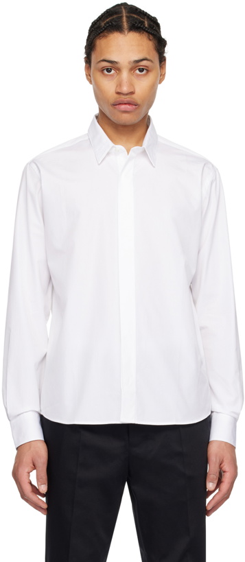 Photo: AMI Paris White Spread Collar Shirt