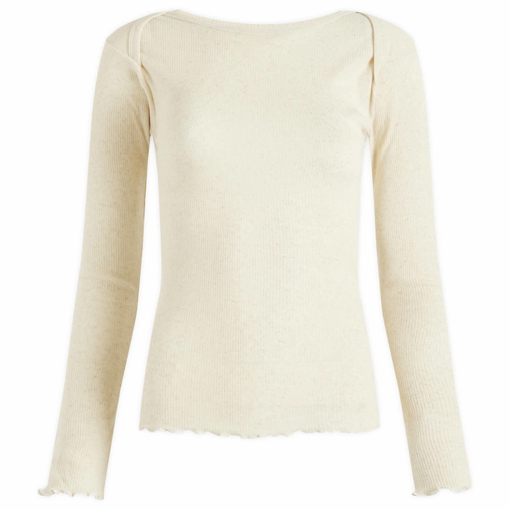 Photo: Baserange Women's Pink Long Sleeve Top in Undyed