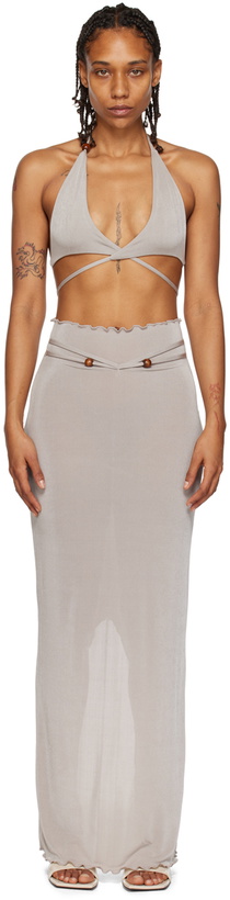 Photo: TYRELL SSENSE Exclusive Gray Camisole & Maxi Skirt Set