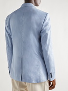 Dolce & Gabbana - Slim-Fit Unstructured Cotton and Silk-Blend Twill Blazer - Blue