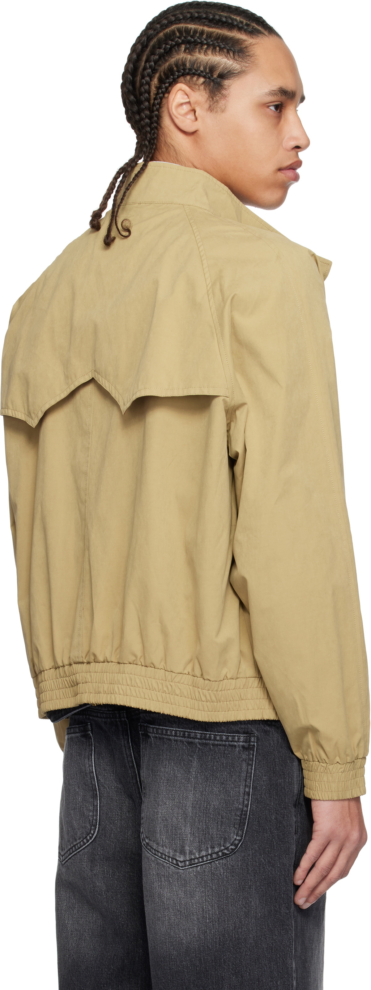 Carter Young Beige Western Harrington Jacket