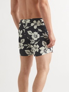 TOM FORD - Mid-Length Floral-Print Swim Shorts - Black