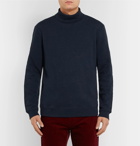 NN07 - Max Loopback Cotton-Jersey Rollneck Sweatshirt - Men - Navy