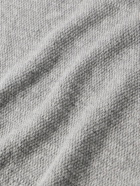 Polo Ralph Lauren - Textured-Knit Cotton and Linen-Blend Polo Shirt - Gray