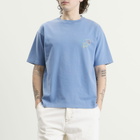 Drôle de Monsieur Men's Esquisse Slogan T-shirt in Light Blue