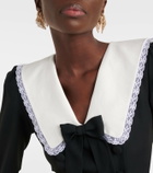 Alessandra Rich Bow crystal-embellished earrings