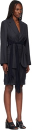 MM6 Maison Margiela Black Wool-Blend Gloves Blazer