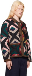 Bode Multicolor Star Cross Quilt Jacket