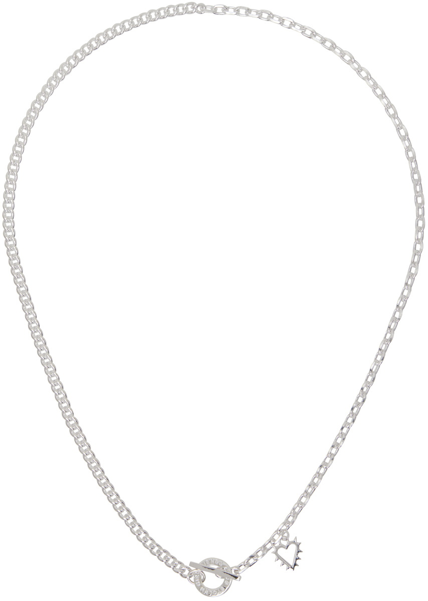 Stolen Girlfriends Club Silver T-Bar Halo Necklace