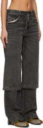 The Attico Black Long Jeans