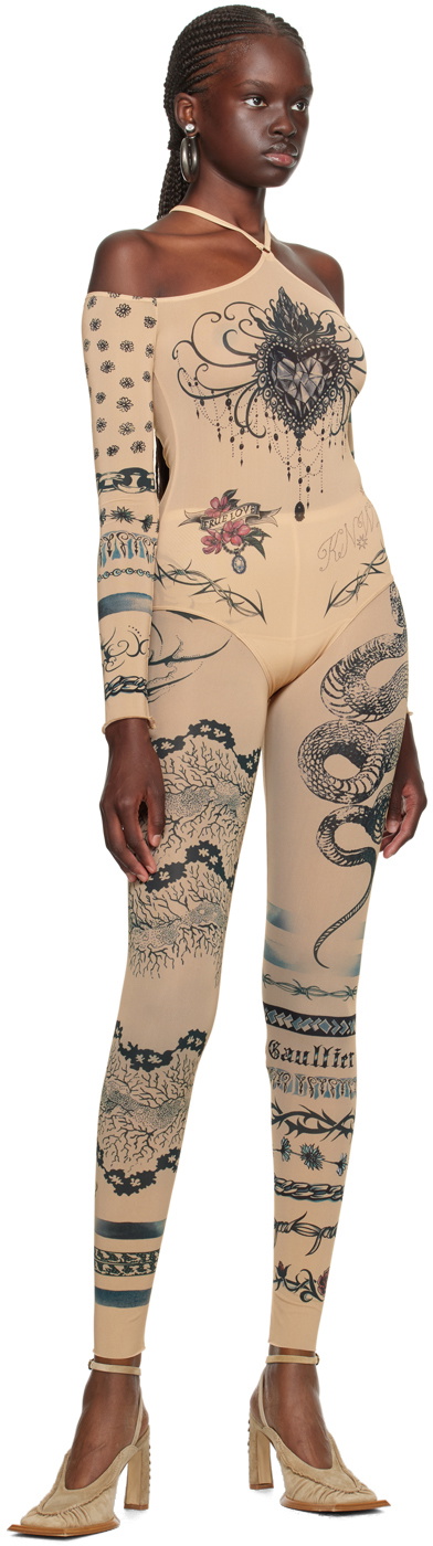 Jean Paul Gaultier White Cutout Leggings Jean Paul Gaultier