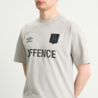 Umbro by Slam Jam Men's Offence Defence T-Shirt in Light Grey