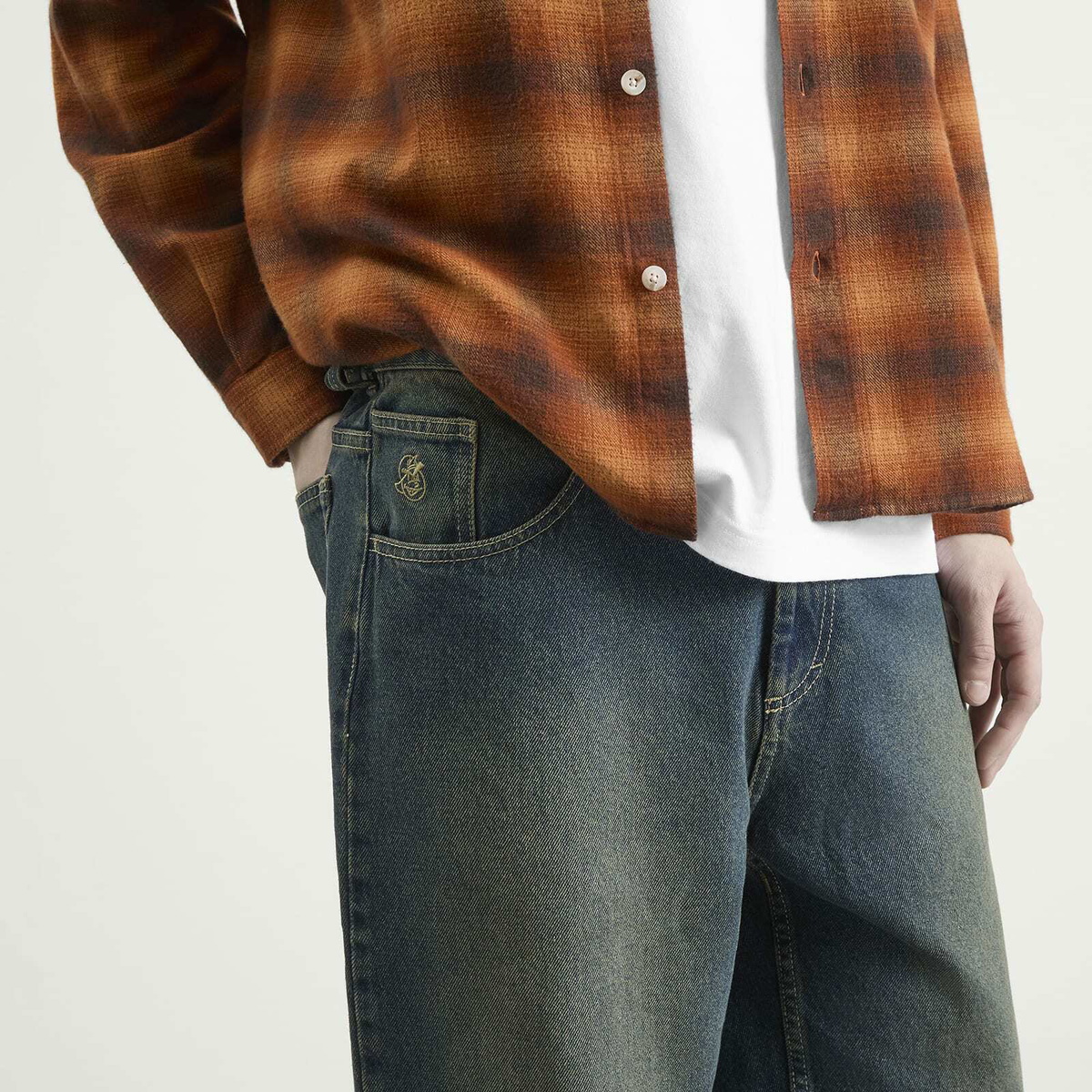 Polar Skate Co. Men's 93! Jeans in Dirty Blue