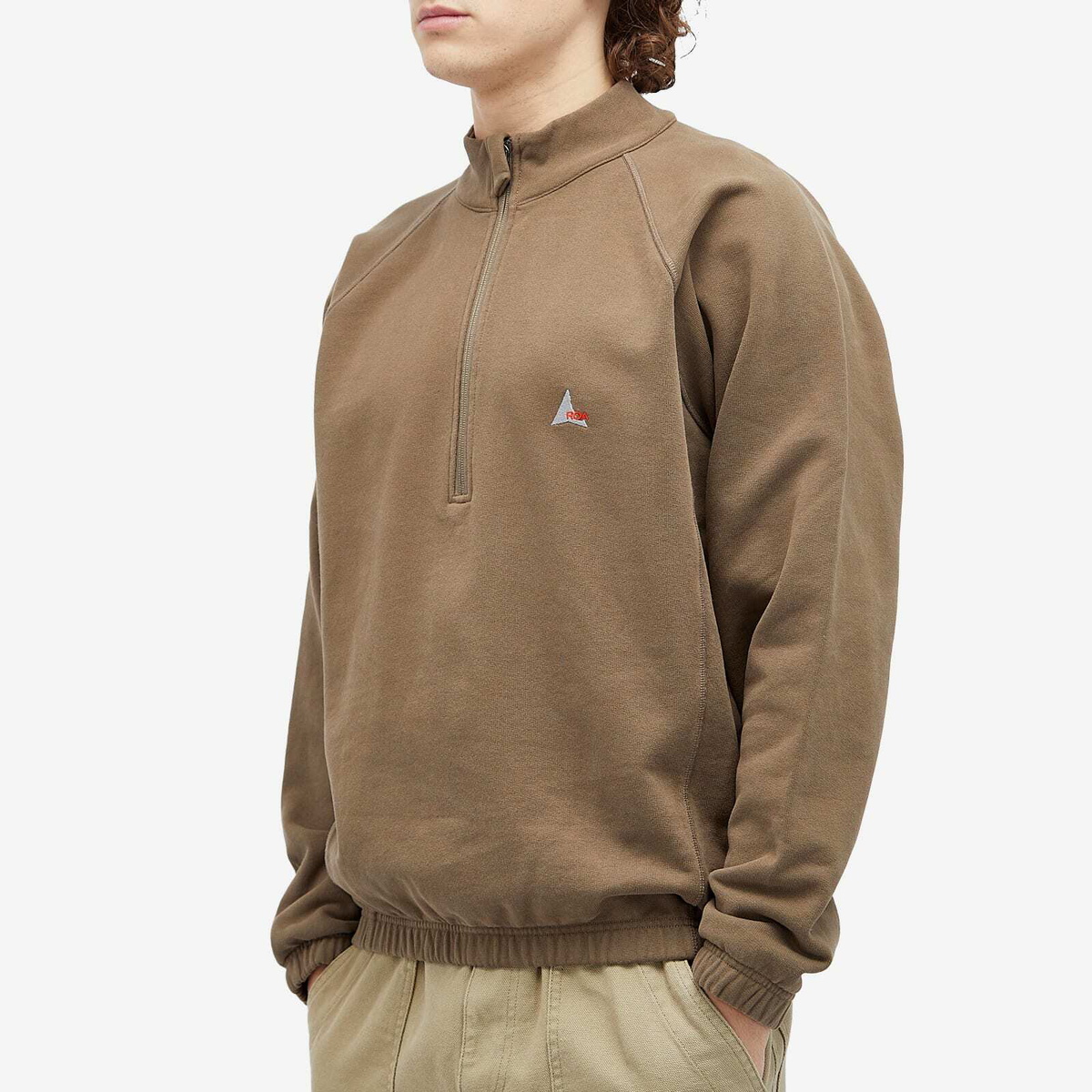 ROA Men's Heavy Half Zip Sweatshirt in Crocodile ROA