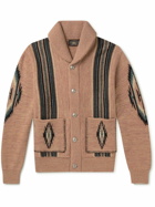 RRL - Intarsia Wool and Cashmere-Blend Cardigan - Neutrals