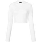 Twenty Women's Long Sleeve Mackay Cropped T-Shirt in White