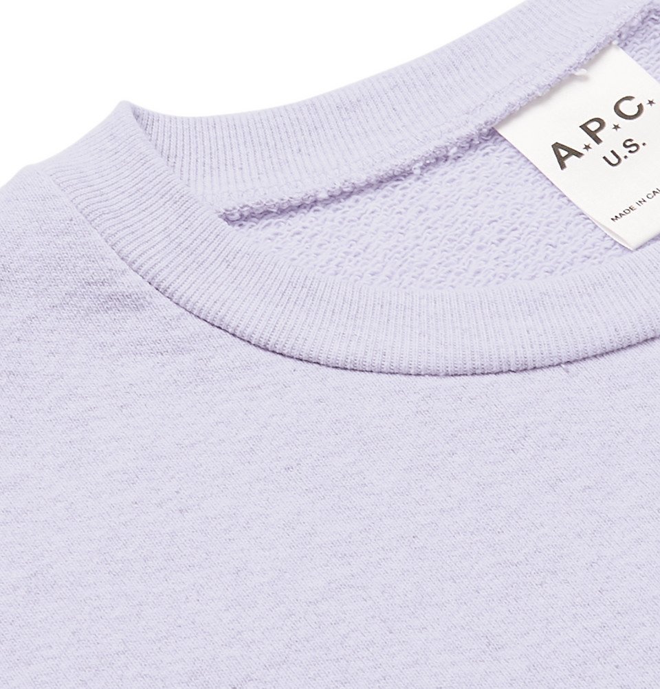 A.P.C. - Rocky Logo-Print Loopback Cotton-Blend Jersey Sweatshirt