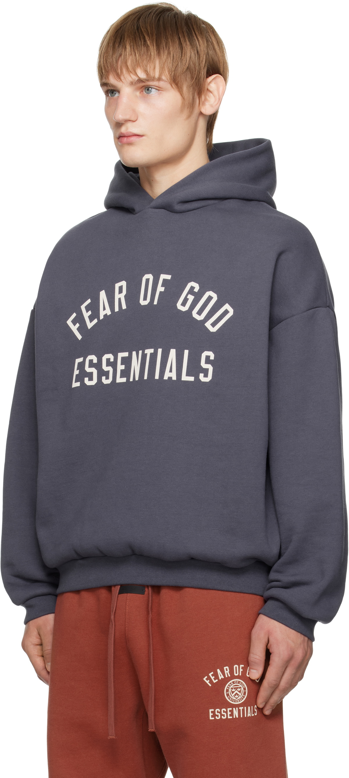 Fear of God ESSENTIALS Navy Fleece Hoodie